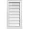 Ekena Millwork Vertical Surface Mount PVC Gable Vent w/ 2"W x 2"H , Brickmould Sill Frame, 14"W x 26"H GVPVE14X2603SN - alternate 1